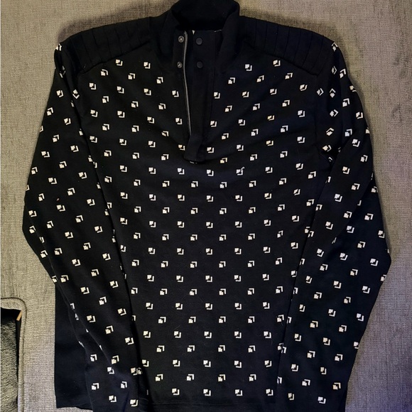 RLX Ralph Lauren Black and White Golf Cardigan